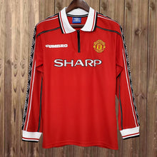 Cargar imagen en el visor de la galería, Camiseta de local MUFC 98-99 - Manga larga
